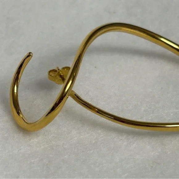 CHARLOTTE CHESNAIS Single Gold Vermeil Boucle D'oreille Looping Earring - Picture 9 of 15